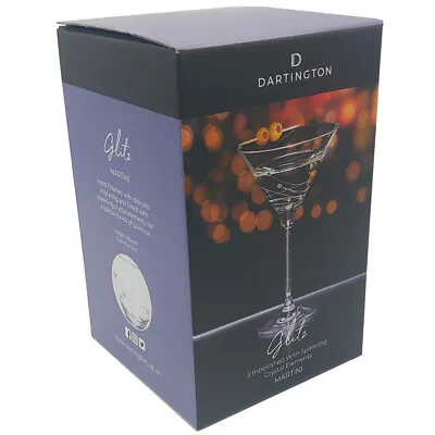 Dartington Martini Glass Glitz Collection 210ml Height 18.5cm Single Glass Boxed • £25.21