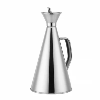 Stainless Steel Olive Oil Dispenser Kitchen Cooking Pourer Dressing Drizzler New • £10.95