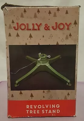 Revolving Christmas Tree Stand Vintage Jolly & Joy Working Instructions Incl. • $54.95