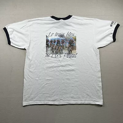 Vintage Tour De France Shirt Mens XL Post Office Cycling Team Ringer Y2K 2003 • $39.99