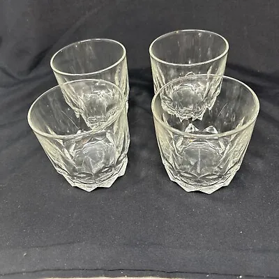 Set Of 4 Vintage Arcoroc Scotch Cocktail Glasses Liquor Barware France  MINT • $14.95