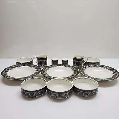 12 Pc Mikasa Intaglio Arabella Rim Soup Bowls Mugs Fruit Bowls Salt & Pepper • $9.99