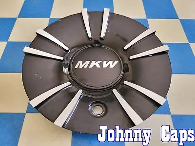 MKW Wheels # CAP M-596 . Custom METAL BLACK & SILVER Center Cap  [38]  (QTY. 1) • $38.99