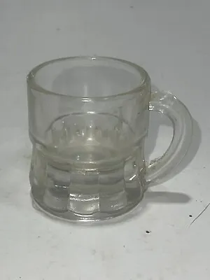 Beer Mug Shaped Shot Glass Vintage Great Shape Mini Clear • $9.99