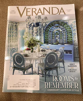 Veranda Magazine Jan-Feb 2023 Volume 37 Issue 1  Rooms To Remember Grey Gardens • $6.99