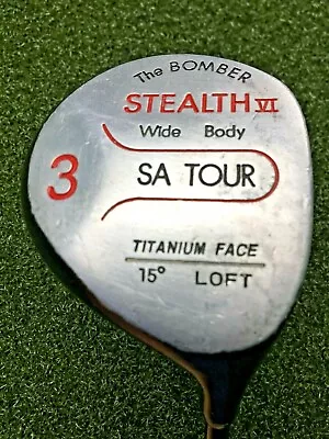 The Bomber Stealth Tour Titanium Wide Body 3 Wood 15* / Regular Graphite /gw3366 • $12.95