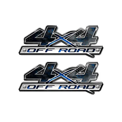 4X4 OFF ROAD Truck Bed Stickers Chameleon Camo Decals Bedside 2 Pack BLUE A46BLO • $13.99