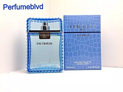 Versace Man Eau Fraiche 3.4 Fl.oz 100 Ml Edt Spray New In Factory Sealed Box  • $47.95