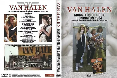 Van Halen Live In Donington Monsters Of Rock Dvd 1984 Eddie Alex David Lee Roth • $14