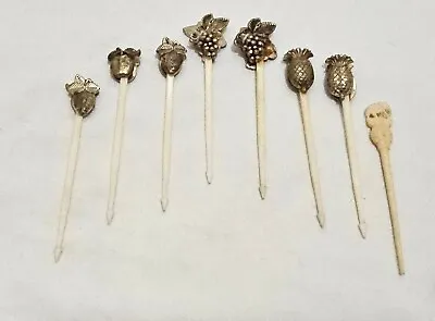 Vintage Fruit Picks. Appetizers/hors D'oeuvres. Set Of 7 • $10.99