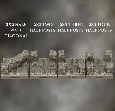 $14 • Buy Catacombs Wall/Post Various -Aether Studios-2x2-3DPrinted Dragonlock Terrain