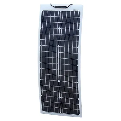 50W Reinforced Narrow Flexible Solar Panel - With Strong ETFE Coating • £119.99