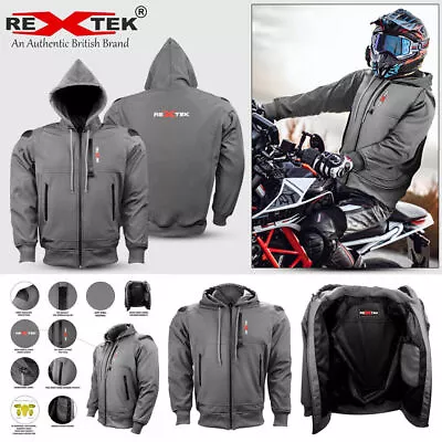 Motorbike Softshell Armour Hoodie Motorcycle Racing Protective Waterproof Jacket • £54.99