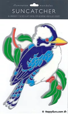  Kookaburra  Suncatcher Window Sticker Sunlight Sunseal Decal Stain Glass Effect • $8.99