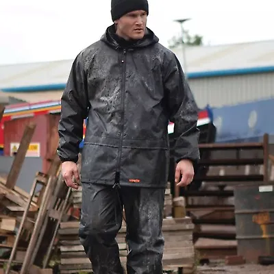 £17.95 • Buy Scruffs Rain Suit Rain Jacket And Waterproof Trousers Black - 2 Piece - L Or XL
