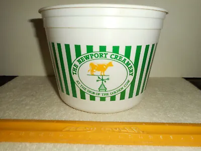 Vintage NEWPORT CREAMERY Ice Cream Tub Plastic Half Gallon Container 1970-1980s • $14.95