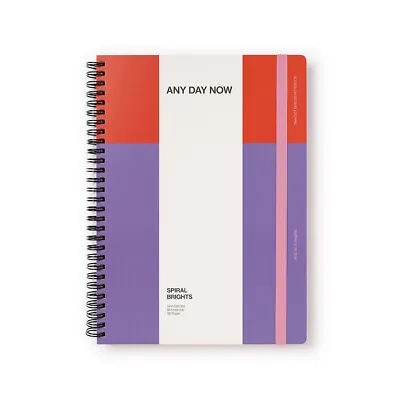 Any Day Now Dot Grid B5 Spiral Notebook 80gsm Paper Journal 192 Pages Red/Purple • $32