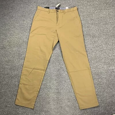 Banana Republic Mens Pants 38x34* Tapered Brown Tan Mason Chino Stretch Pockets • $39.95