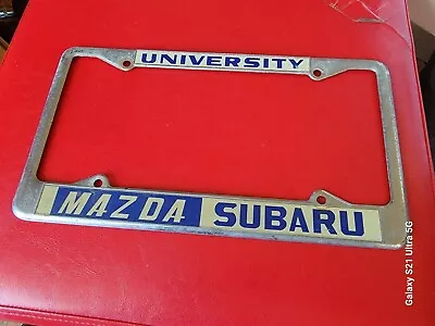 Vintage Washington University Mazda License Plate Frame RARE RX2 R100 RX3 COSMO  • $20