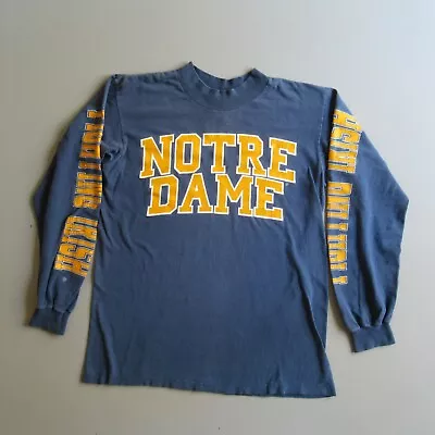 Vintage Notre Dame Long Sleeve Tee T Shirt • $49