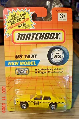 Matchbox 53 Ford LTD US Taxi Yellow BP 1/64 Hw128 • $8.99