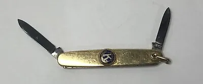 Vintage Voos Kiwanis International Pocket Knife 2 Blade Folding 12k Gold Filled • $35.95