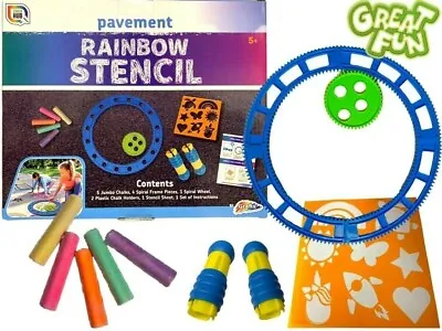 £10.79 • Buy Spiral Art Rainbow Stencil Spirograph Shape & Pattern Kids Drawing Art Craft Set