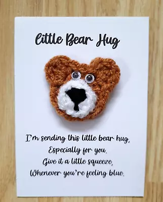 Handmade Crochet Little Bear Hug ** Pocket Hug ** Keepsake *** Gift *** • £3.50