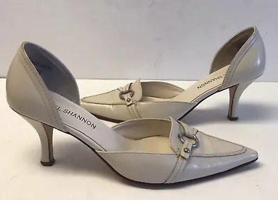 Michael Shannon Womens Size 7M Conley Light Cream Leather D’Orsay Pointed Toe • $21.99