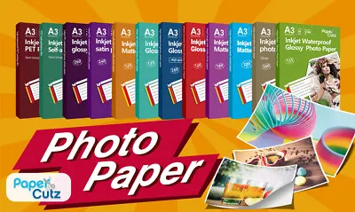 A3 Inkjet Photo Paper Full Range Gloss Matte Papercutz Professional Sra3 • £8.99