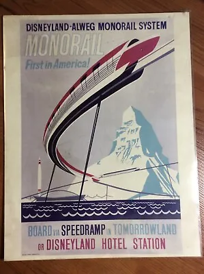 Disneyland Monorail Poster Disney Fantasyland 11x14 • $9.99