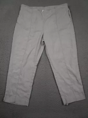 J Jill Pants Womens Large Gray Linen Blend Stretch Pockets • $19.97