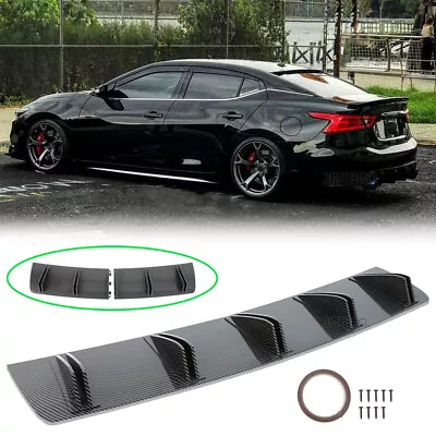 Rear Bumper Lip Diffuser Shark 5-Fins Spoiler Splitter Carbon For Nissan Maxima • $45.16