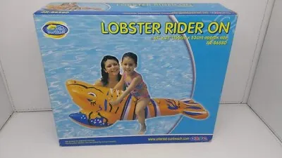 Vintage Inflatable Lobster Rider On Pool Toy Oriental Sun Beach BRAND NEW SEALED • $84.29