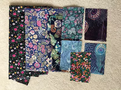 Job Lot Liberty Etc. Floral Cotton Fabric Patchwork Remnants - Vintage 70s / 80s • £4