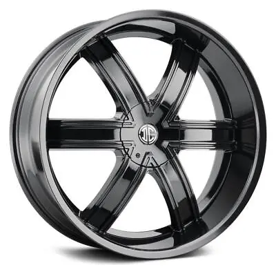 22 Inch 22x9.5 2CRAVE BK No44 Glossy Black Wheels Rims 6x4.5 6x114.3 +15 • $1507.48