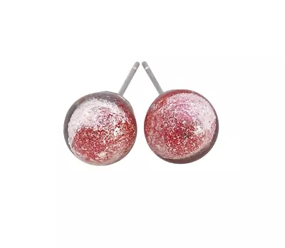 Murano Glass Earrings Murano Glass Jewellery Stud Earrings Glass Earrings 8mm • £14.95