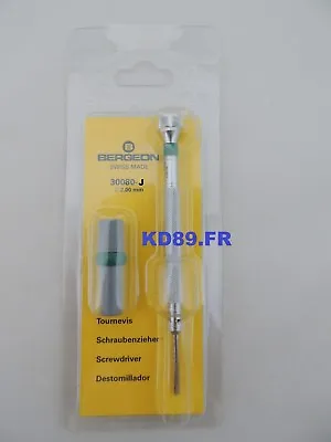 Screwdriver Bergeon 30080-J 2.00 Mm For Watchmakers With Spare Blades SWISS MADE • $33.86