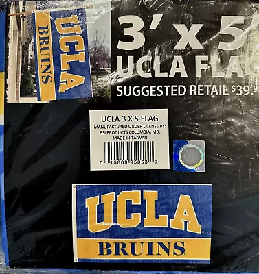 UCLA Bruins House Banner Flag  Licensed UCLA Blue & Westwood Gold 3' X 5' NEW • $20