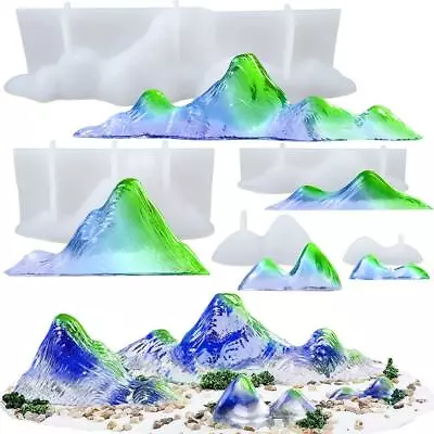 5pcs Mountain Silicone Molds Rock Ornaments Resin Mold 3D Rockery Resin Epox... • $27.36