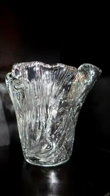 Vintage Hadeland Norway Furu Art Glass Votive Vase Clear Tea Light W/Label • $18.99