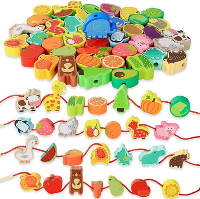 £17.99 • Buy BMTOYS Wooden Educational Montessori Threading Learning Toys For 3+ Year Olds