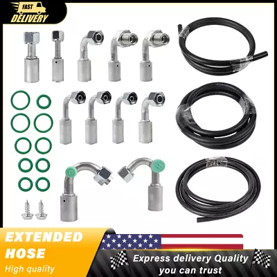 Universal Air Conditioning A/C Hose Crimp Fitting Kit Ext Length • $123.98