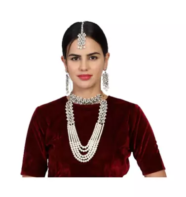 $31.45 • Buy Indian Bollywood Style Gold Plated Alloy Jewelry Necklace Set For Women