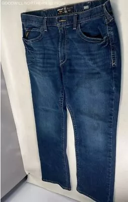 Men's Ariat Rebar M4 Relaxed Fit Boot Cut Denim Blue Jeans Size 36x32 • $9.99