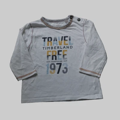 Timberland White Long Sleeve T Shirt Top - Baby Boys Girls Unisex Size 18 Months • £2.99