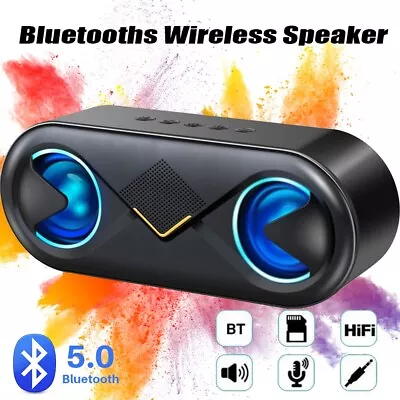 Wireless Bluetooth Speaker High Bass Portable Indoor Outdoor Stereo Loudspeaker • £16.68