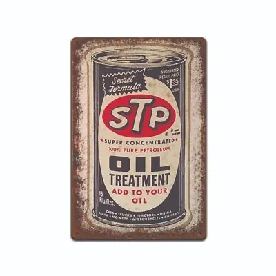 Vintage Looking STP Oil Treatment  Rustic Metal Sign 8 X 12 In GAS &OIL TS903 • $12.99