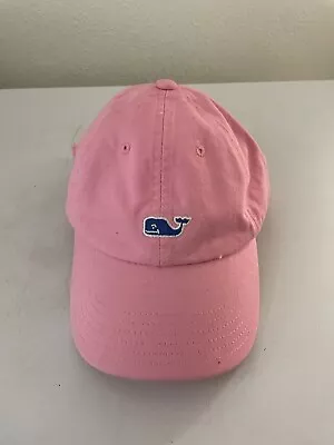 Vineyard Vines Hat Cap Strap Back Pink White Whale Adjustable Casual Mens • $5.99