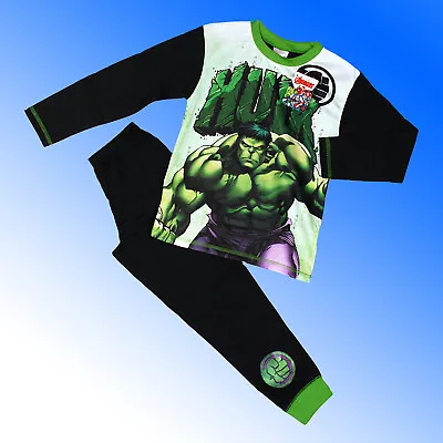 Boys Official Marvel Hulk Avengers Pyjamas Age 4-10 Years  • £6.97